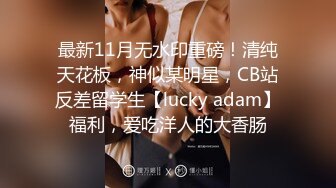 最新11月无水印重磅！清纯天花板，神似某明星，CB站反差留学生【lucky adam】福利，爱吃洋人的大香肠